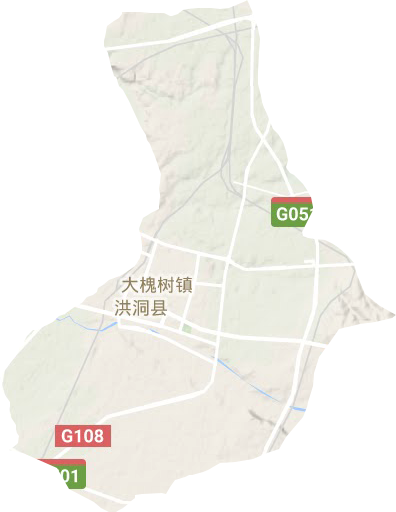 大槐树镇地形地图