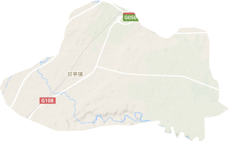 甘亭镇地形地图