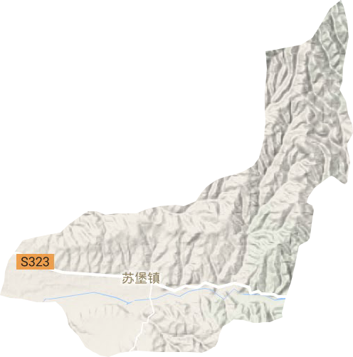 苏堡镇地形地图
