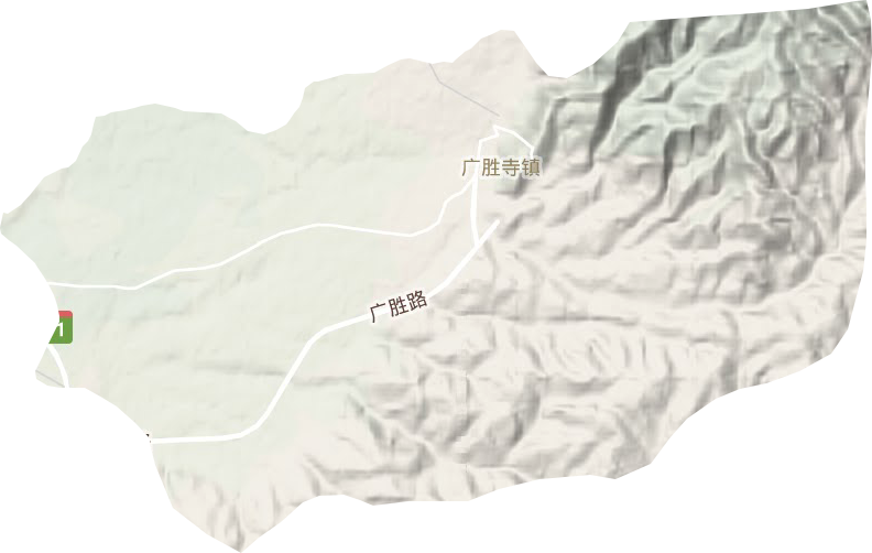 广胜寺镇地形地图