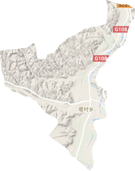 堤村乡地形地图