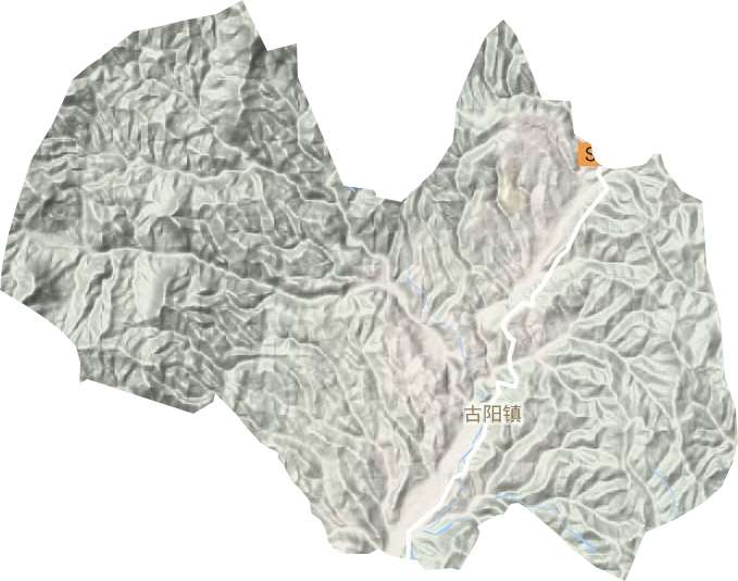 古阳镇地形地图
