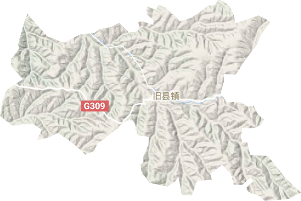 旧县镇地形地图