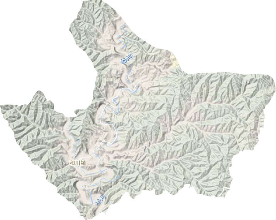 和川镇地形地图