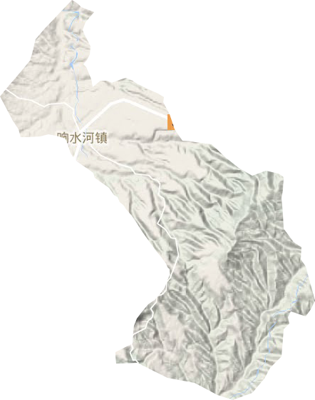 响水河镇地形地图