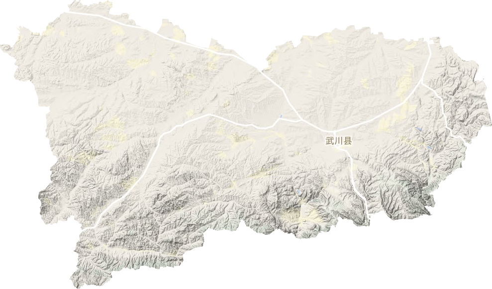 武川县地形地图