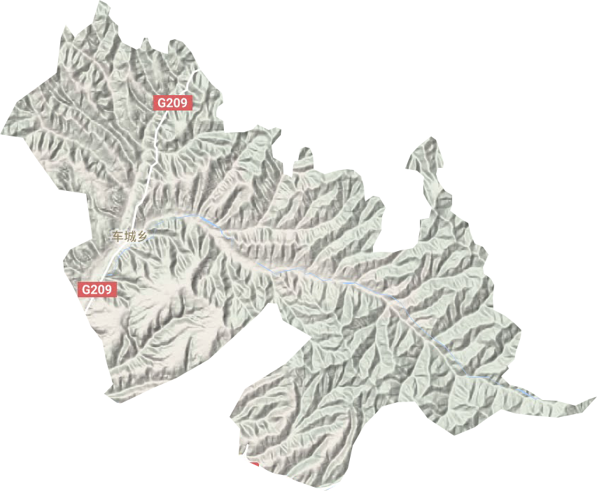 车城乡地形地图