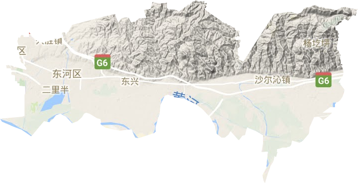东河区地形地图
