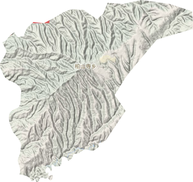 柏山寺乡地形地图