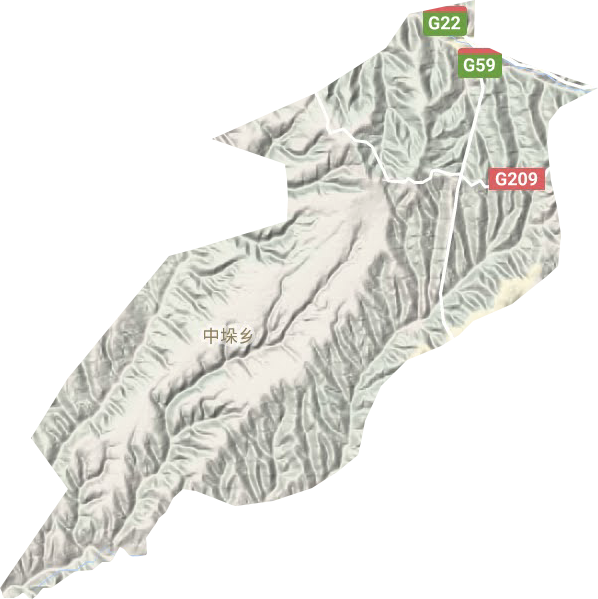 中垛乡地形地图