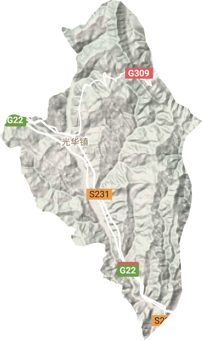 光华镇地形地图