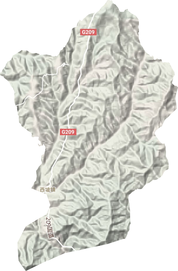 西坡镇地形地图