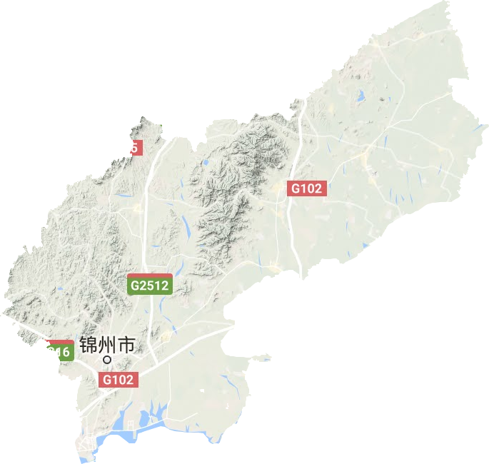 锦州市地形地图