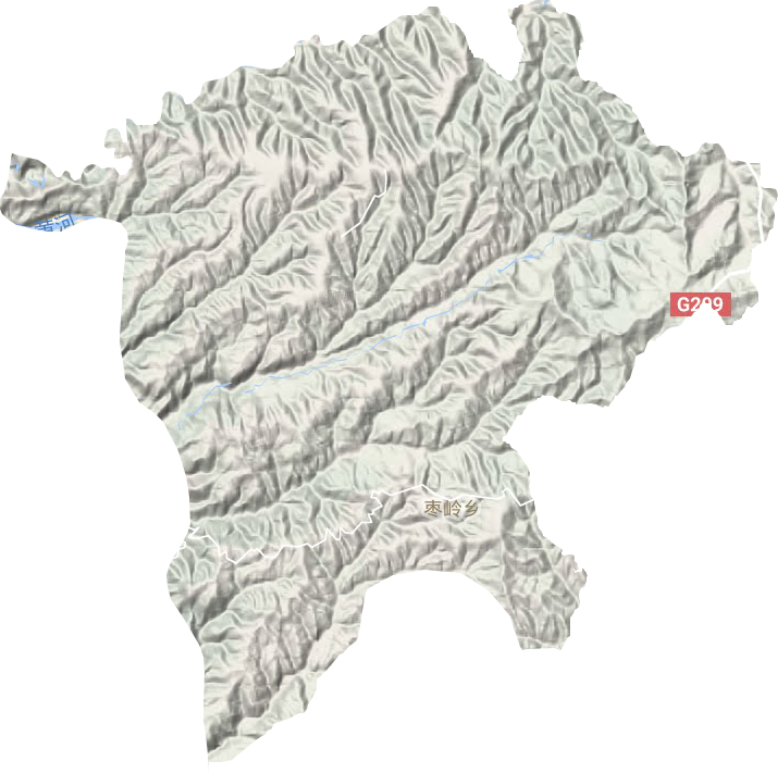 枣岭乡地形地图