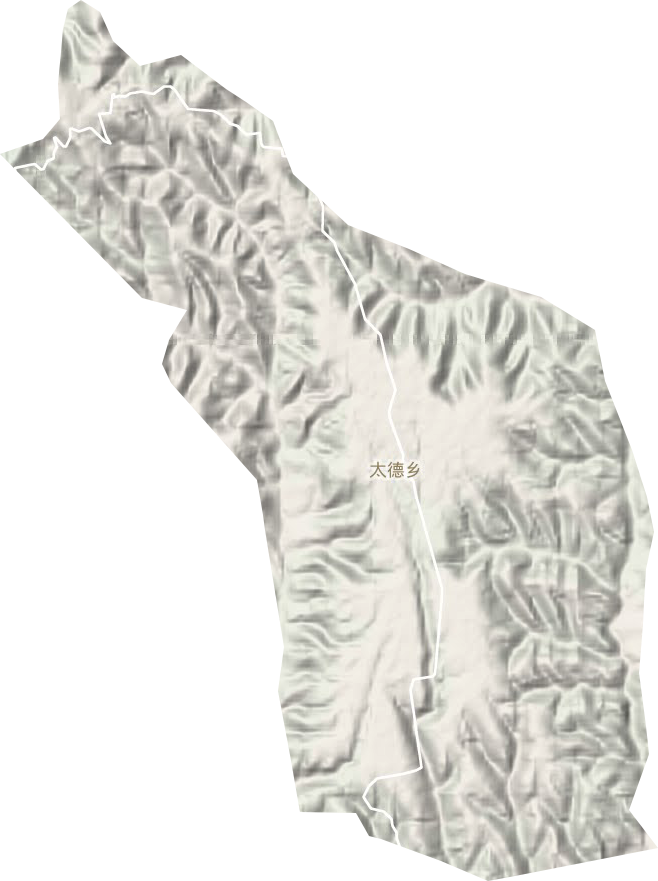 太德乡地形地图