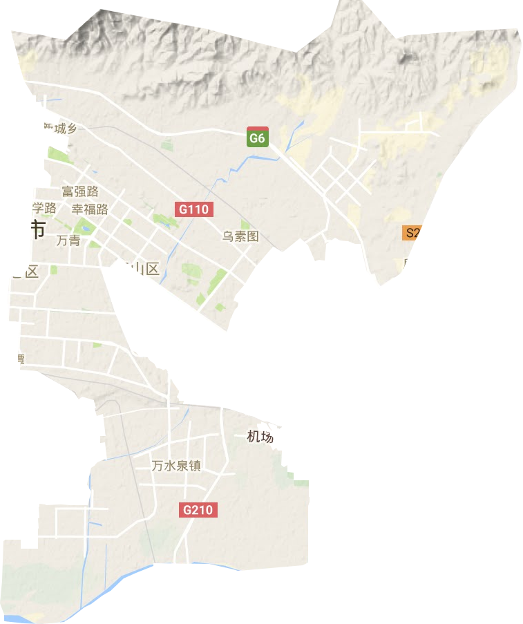 青山区地形地图