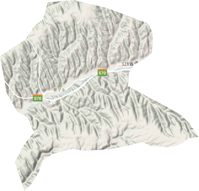 寨子乡地形地图