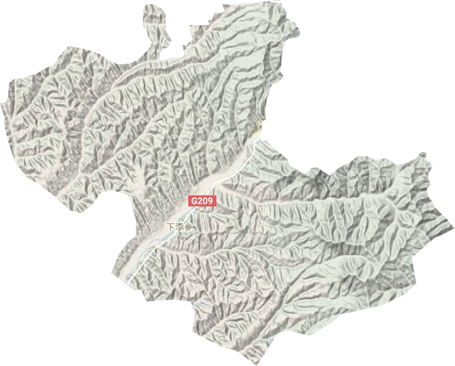下李乡地形地图