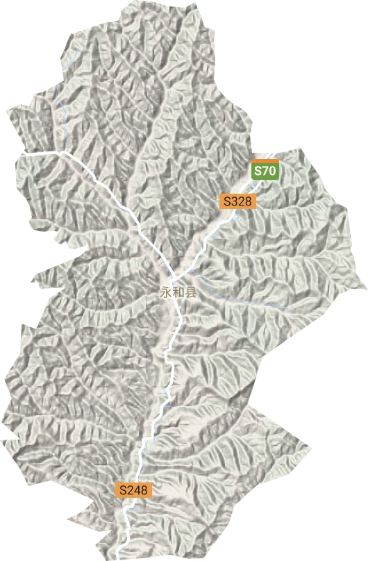 芝河镇地形地图