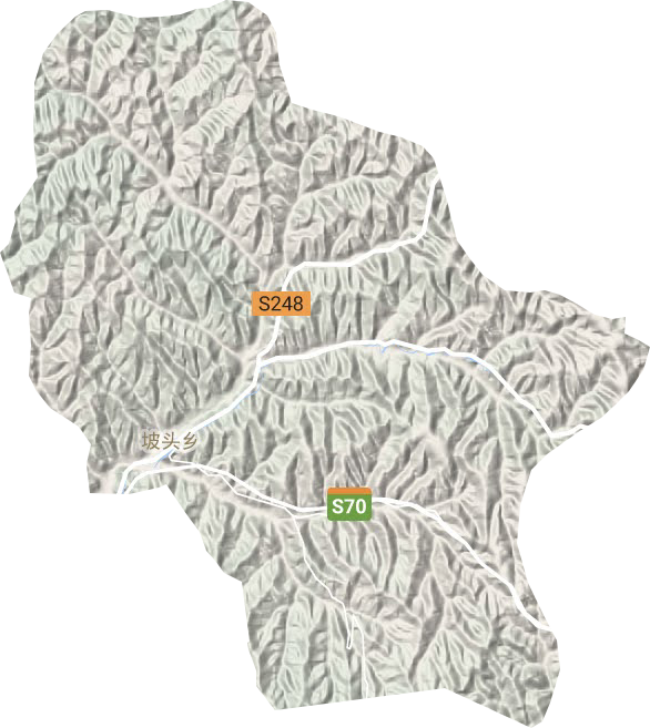 坡头乡地形地图