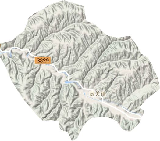 薛关镇地形地图