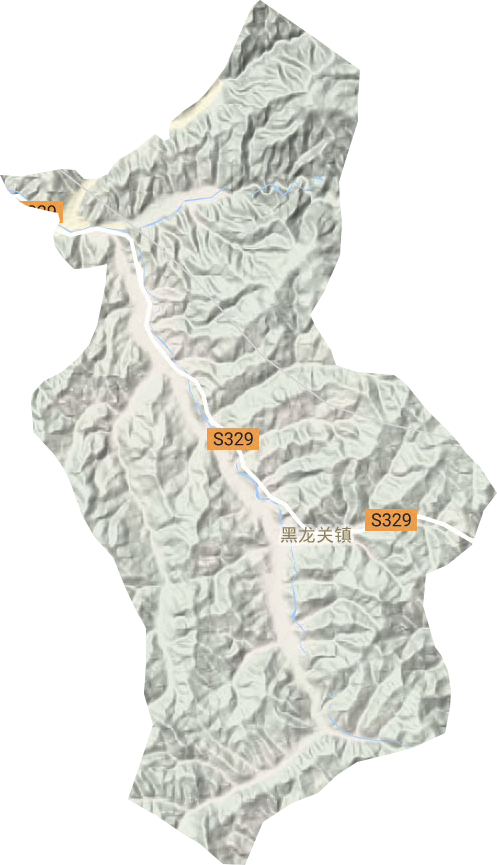 黑龙关镇地形地图