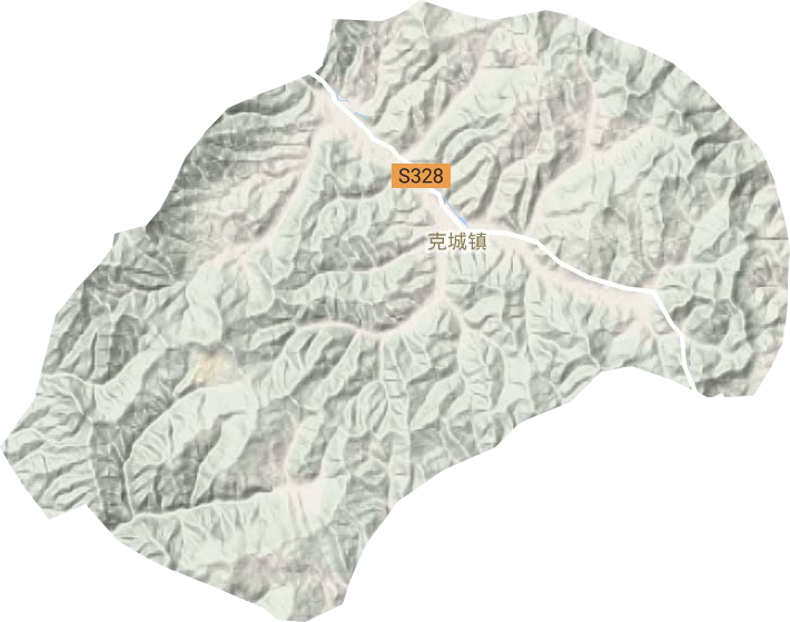 克城镇地形地图
