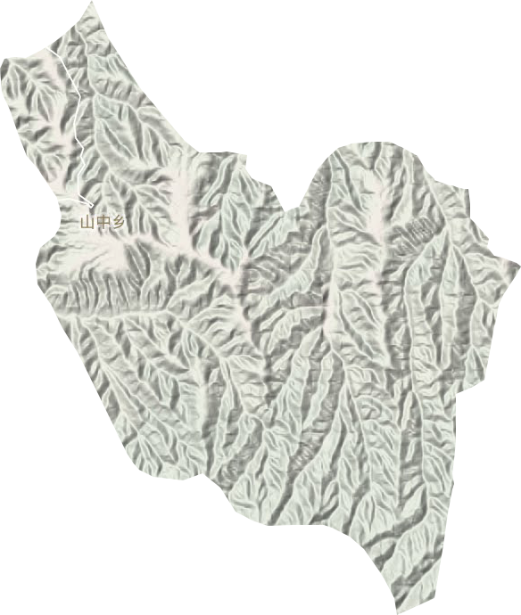 山中乡地形地图