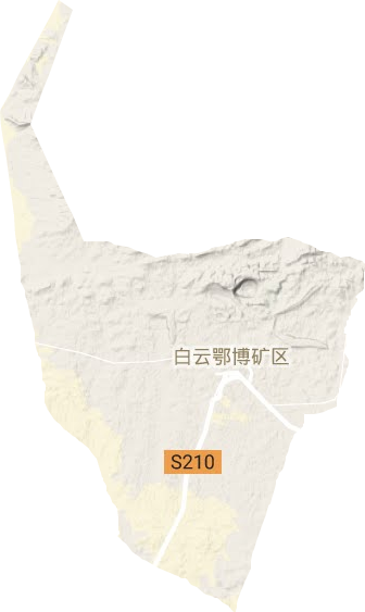 白云鄂博矿区地形地图