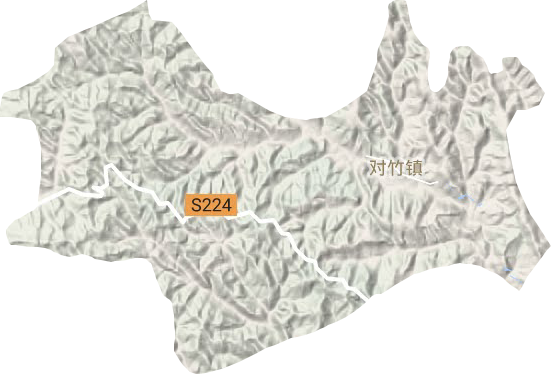 对竹镇地形地图