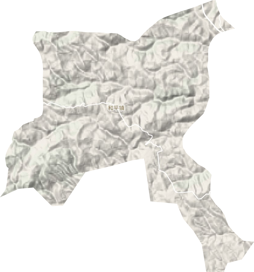 和平镇地形地图