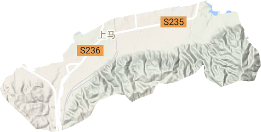 上马街道地形地图