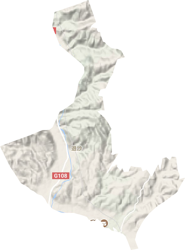 退沙街道地形地图