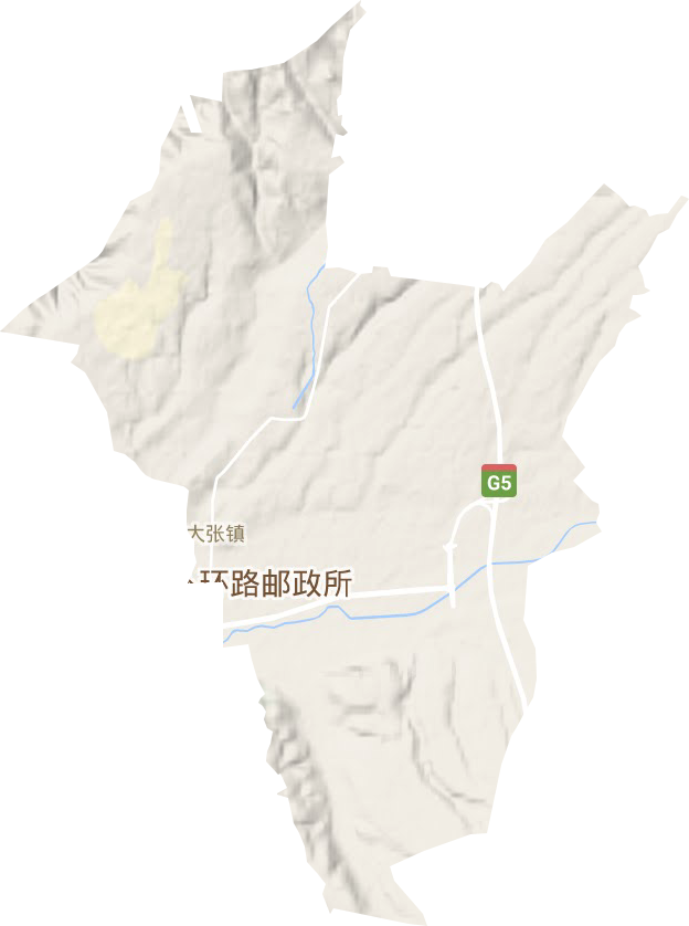 大张镇地形地图