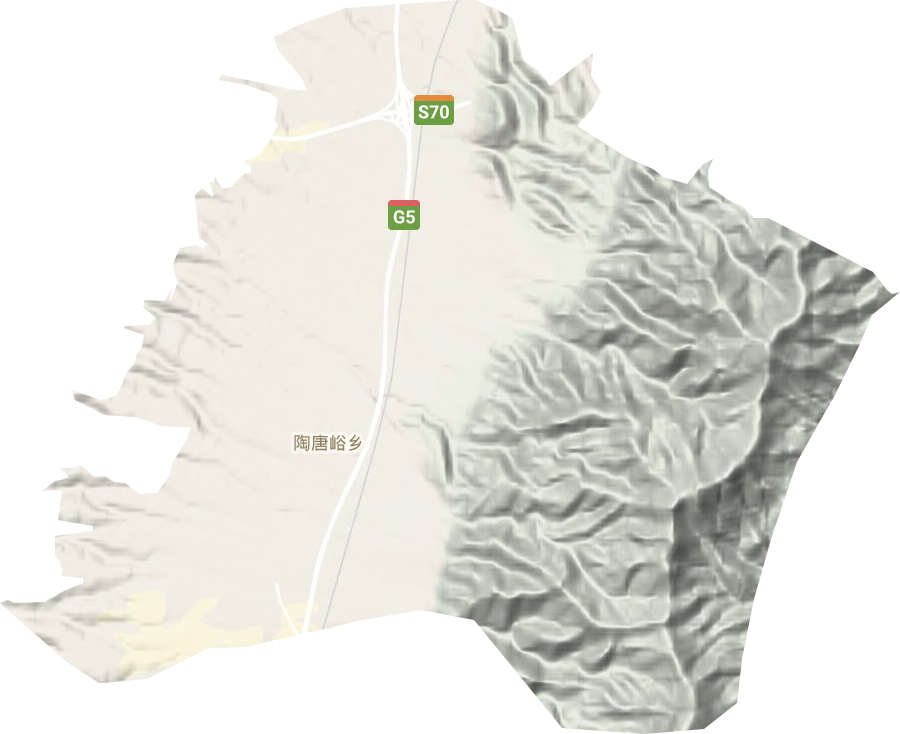 陶唐峪乡地形地图