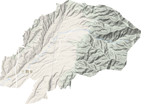 三教乡地形地图