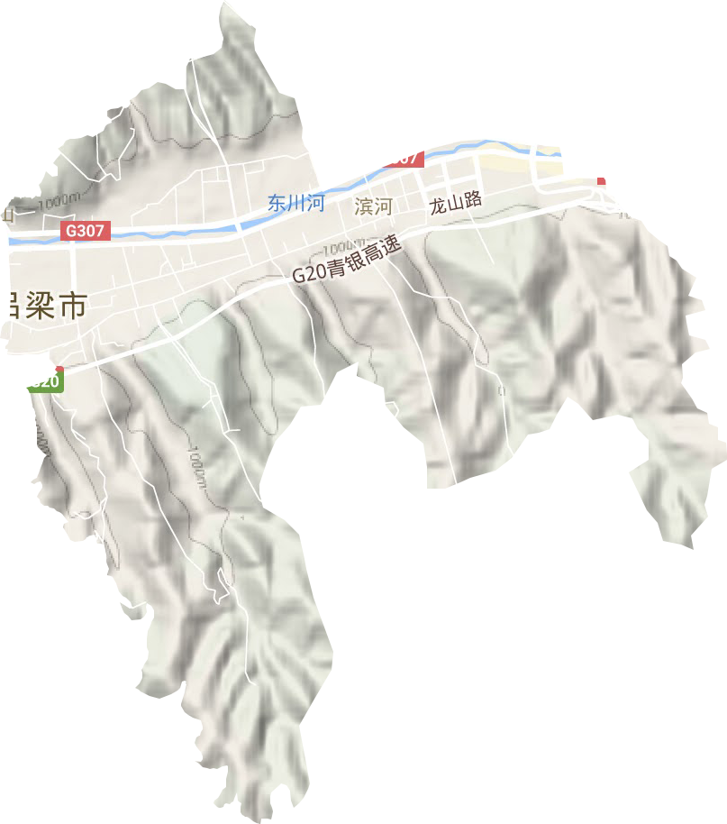 滨河街道地形地图