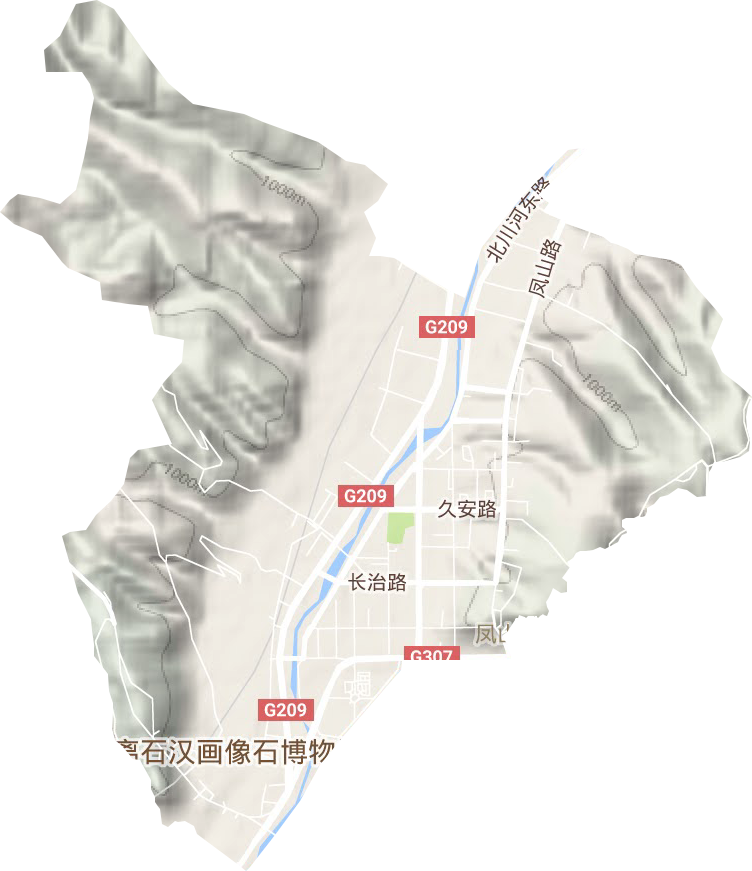 凤山街道地形地图