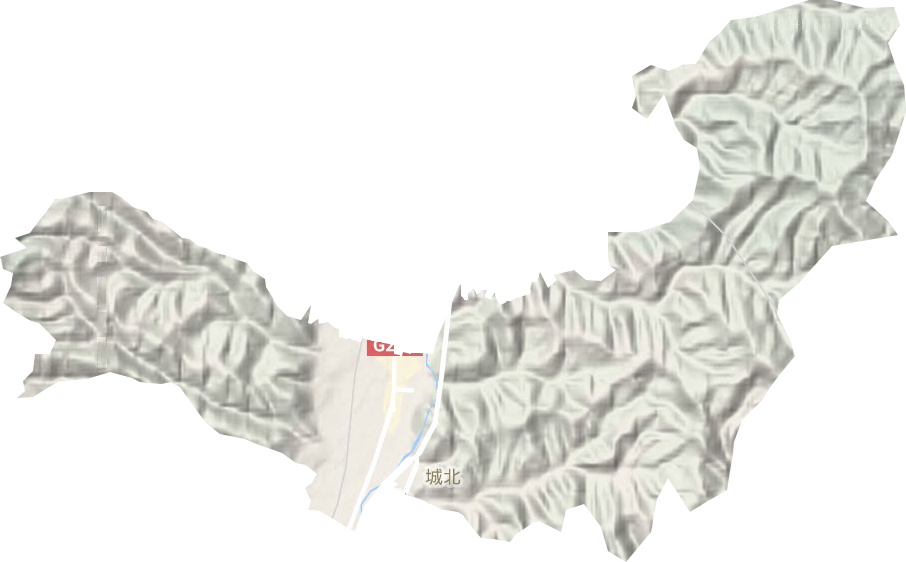 城北街道地形地图
