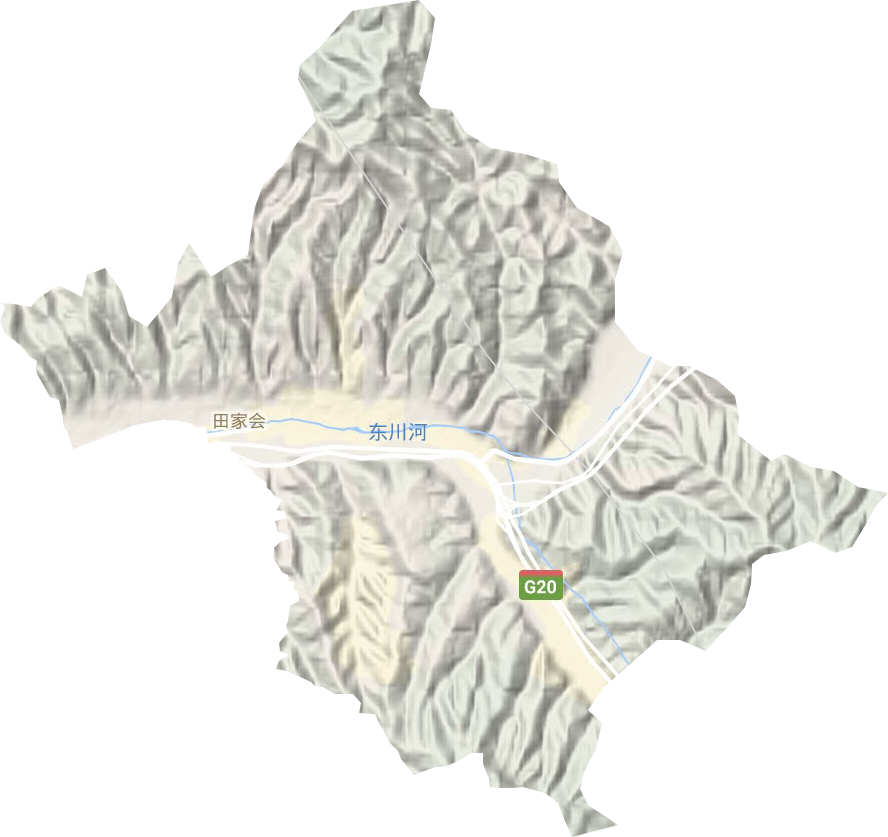 田家会街道地形地图