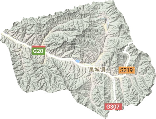 吴城镇地形地图