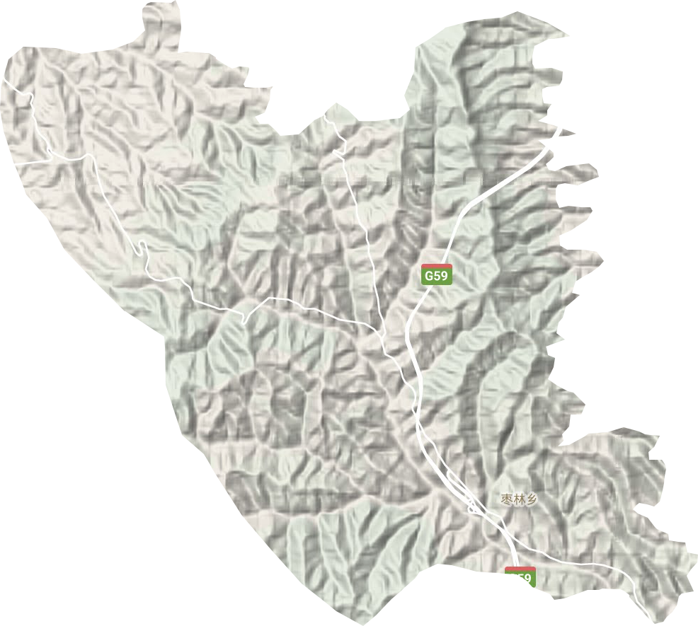 枣林乡地形地图