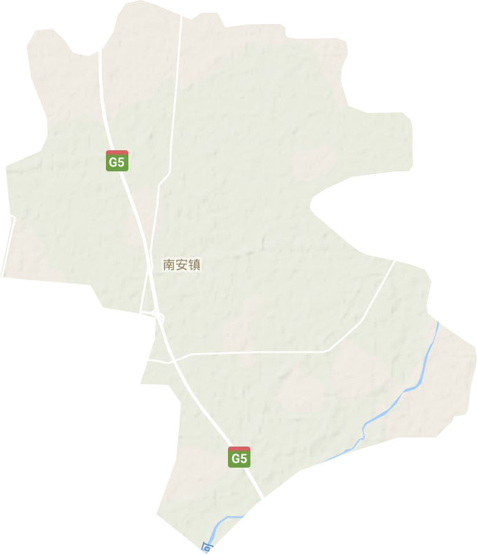 南安镇地形地图