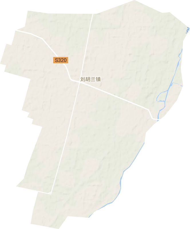 刘胡兰镇地形地图