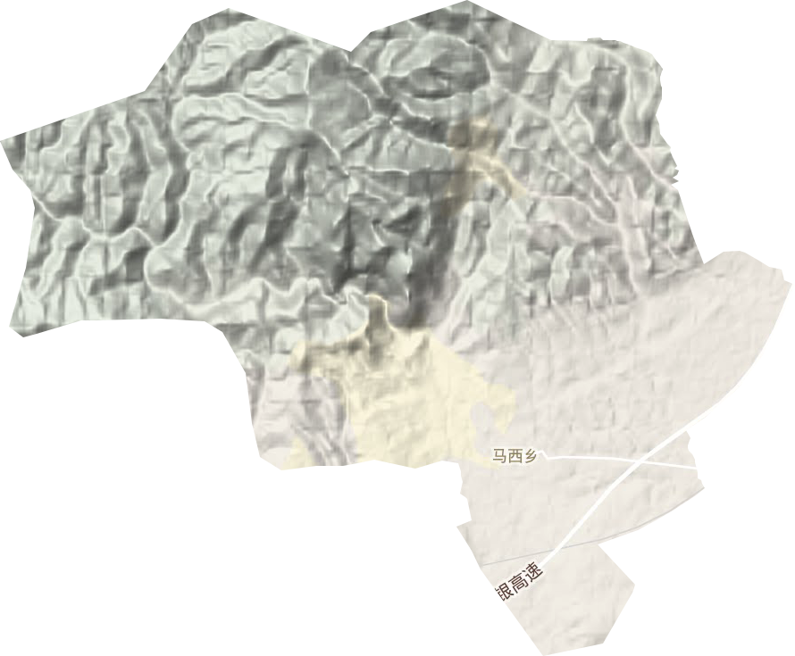 马西乡地形地图