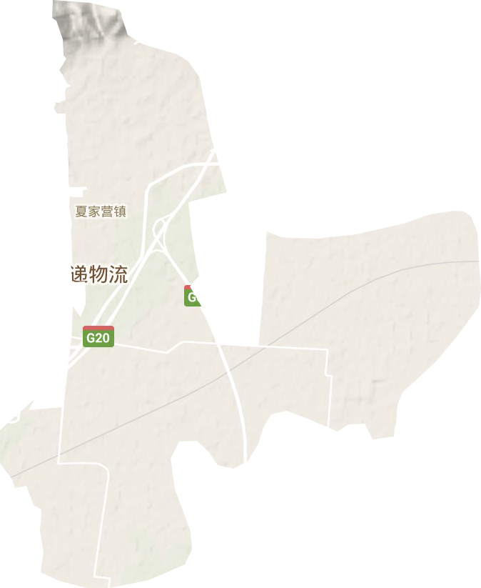 夏家营镇地形地图
