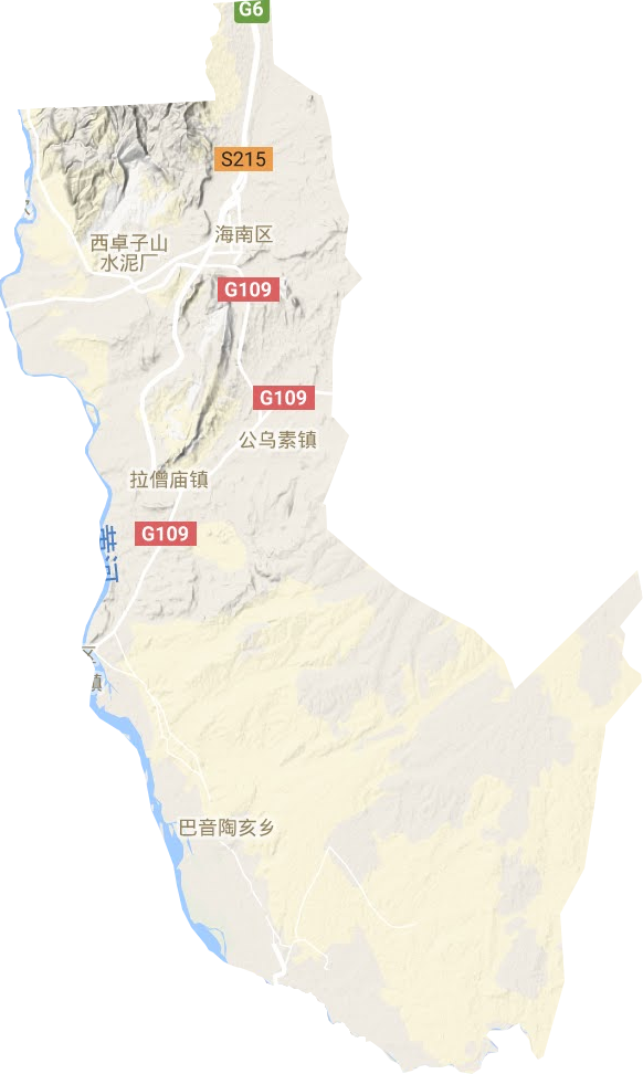 海南区地形地图