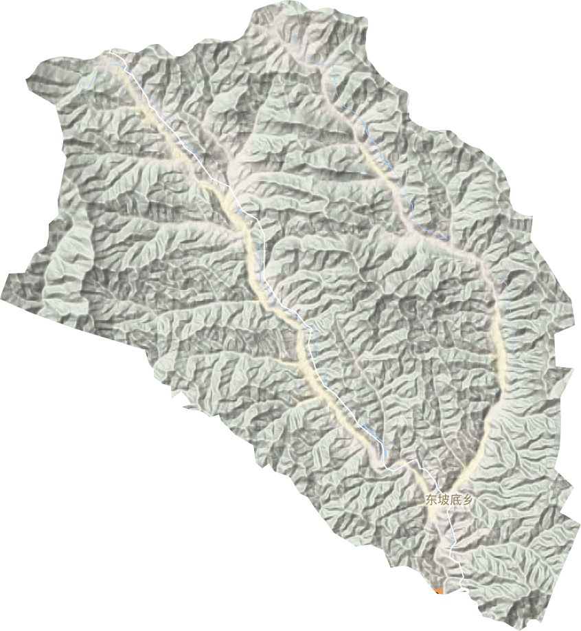 东坡底乡地形地图