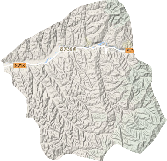 魏家滩镇地形地图