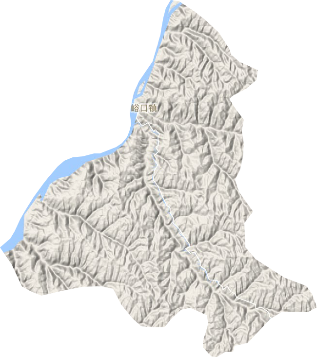罗峪口镇地形地图